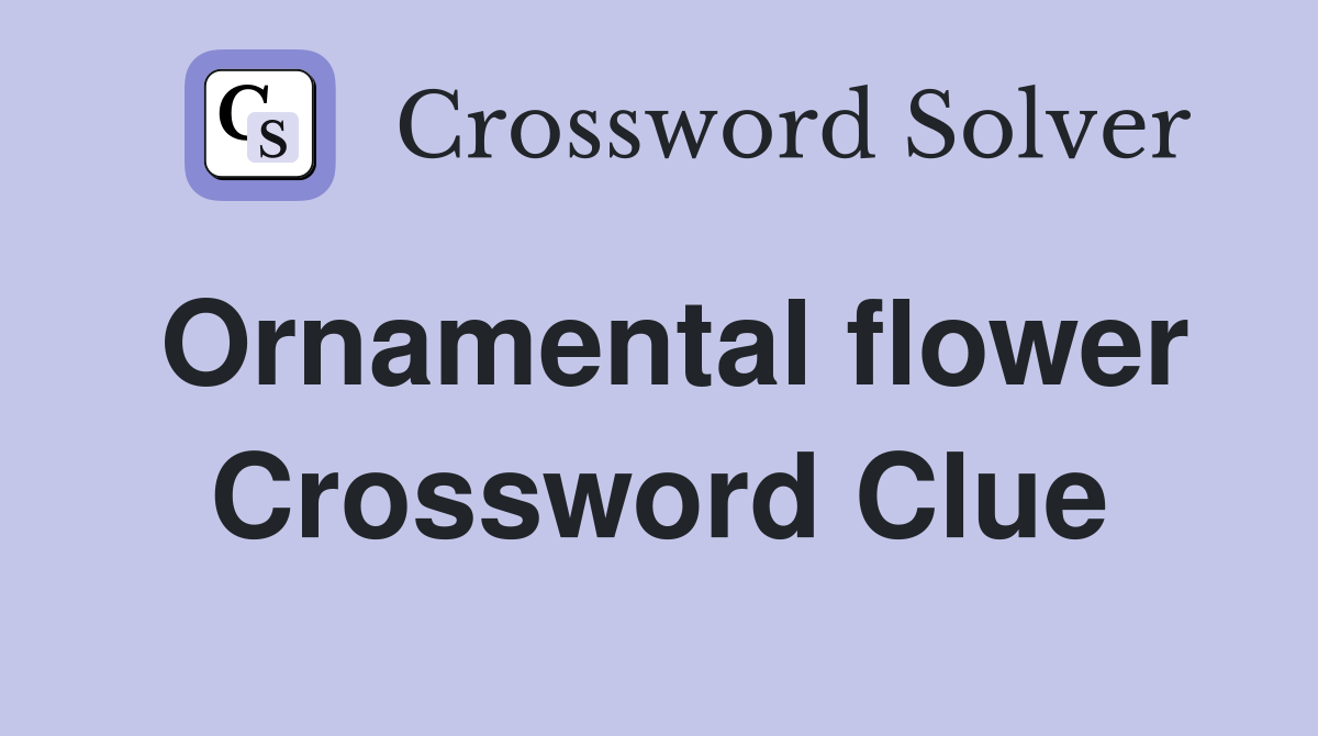 Ornamental flower Crossword Clue