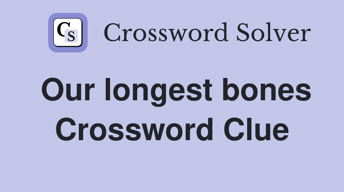 Our longest bones Crossword Clue