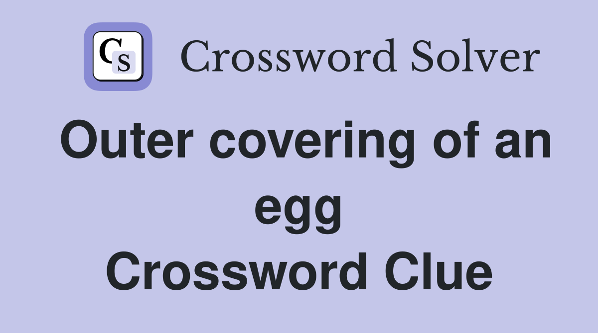 Outer covering of an egg Crossword Clue
