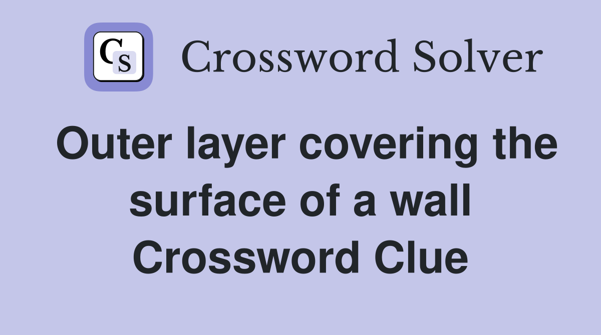 Outer layer covering the surface of a wall Crossword Clue