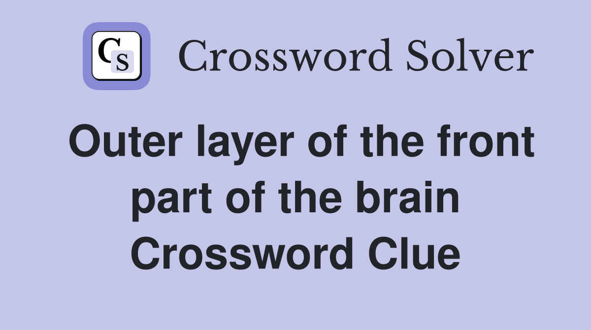 Outer layer of the front part of the brain Crossword Clue