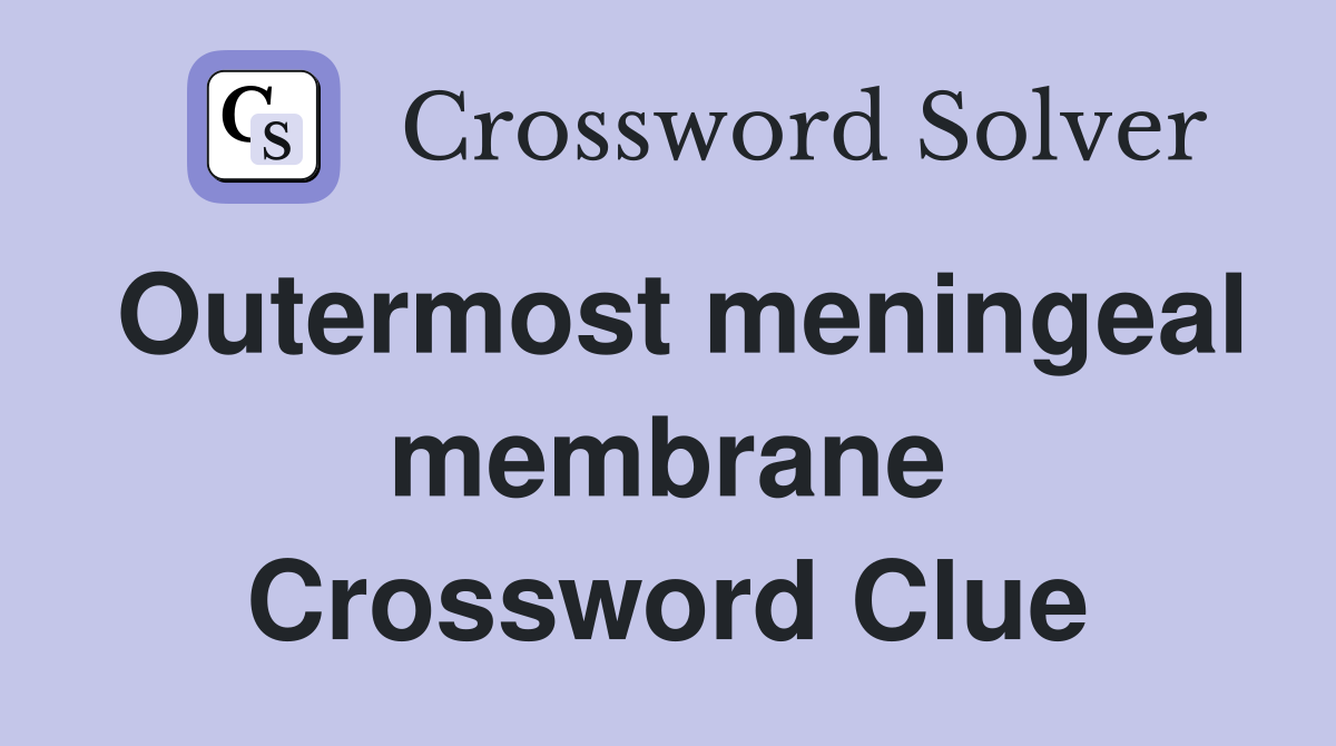 Outermost meningeal membrane Crossword Clue