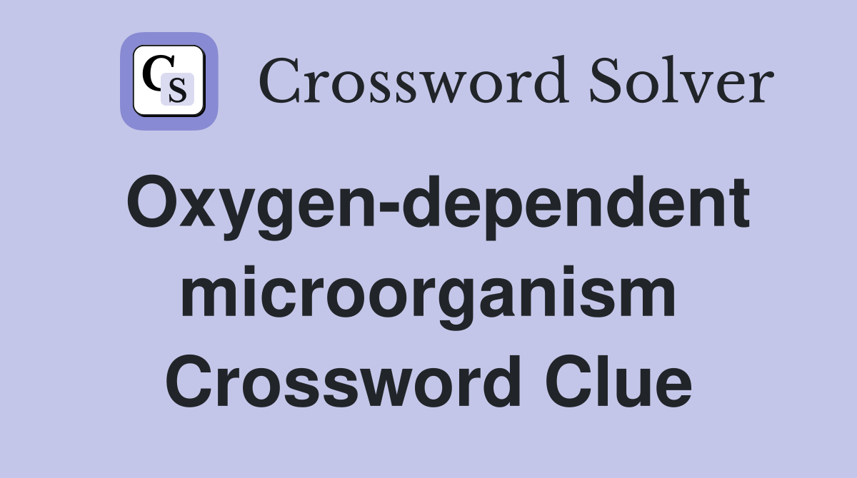 Oxygen-dependent microorganism Crossword Clue