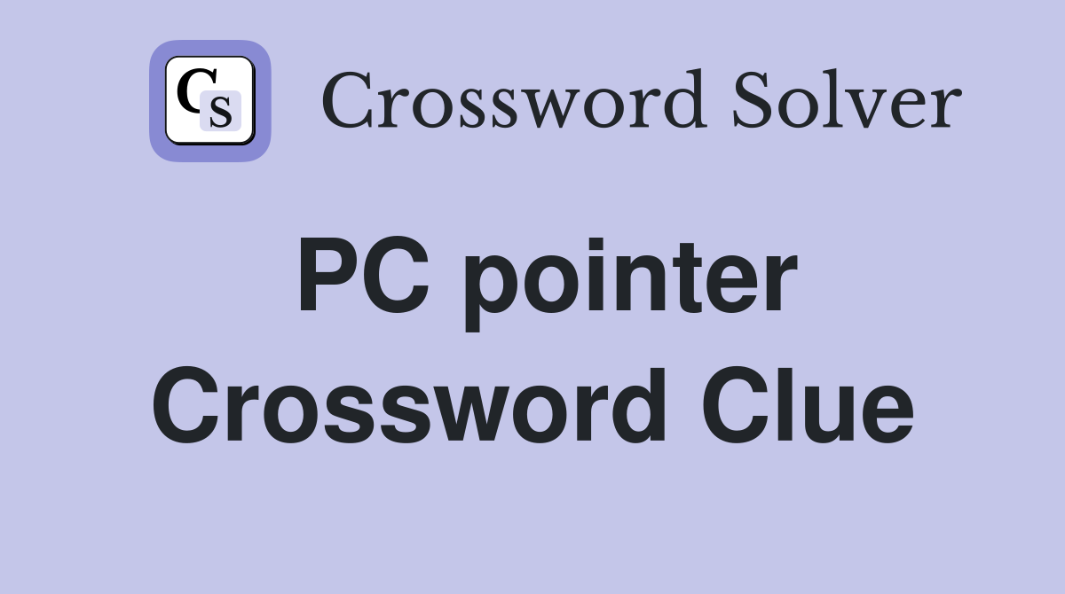 PC pointer Crossword Clue