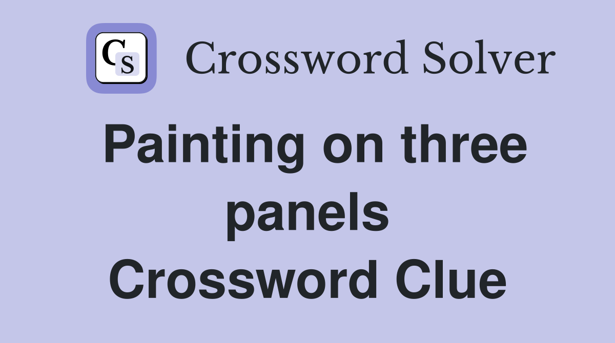 Painting on three panels Crossword Clue