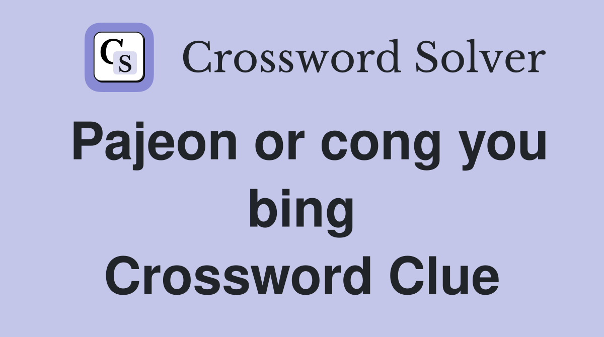 Pajeon or cong you bing Crossword Clue