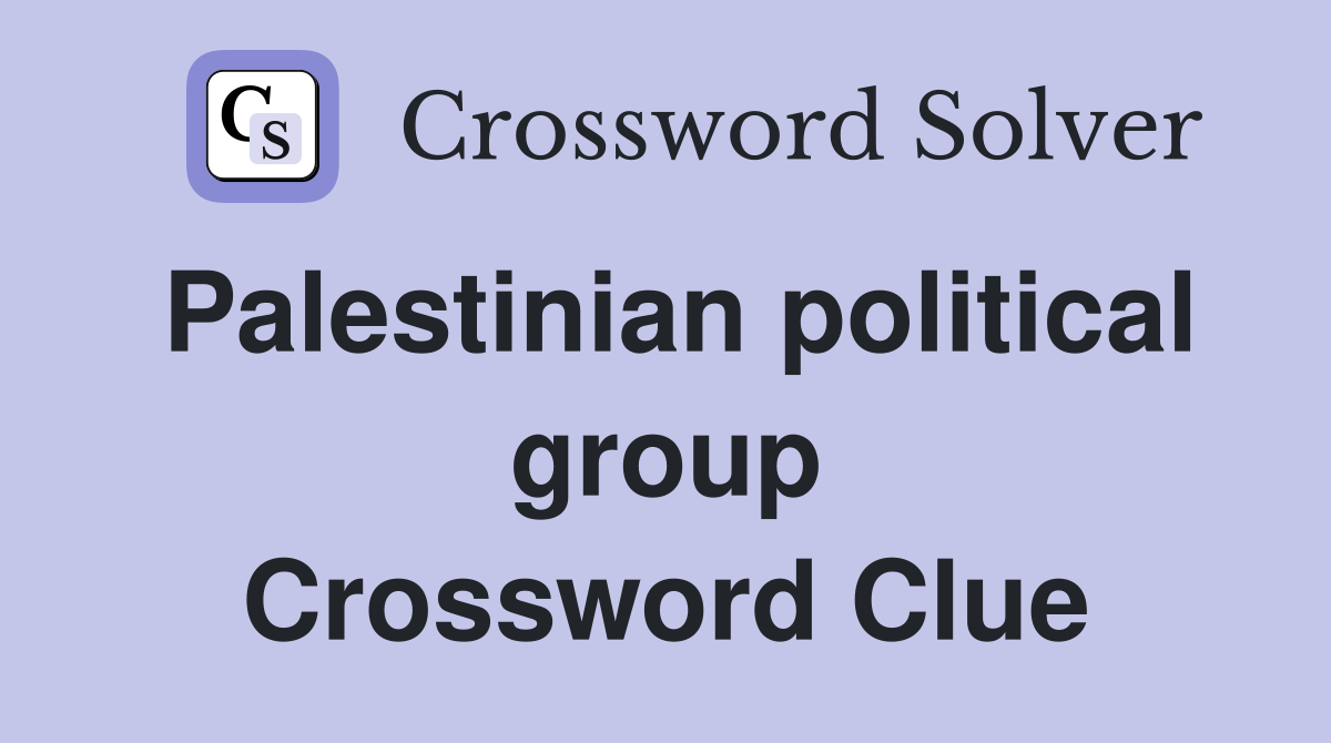Palestinian political group Crossword Clue
