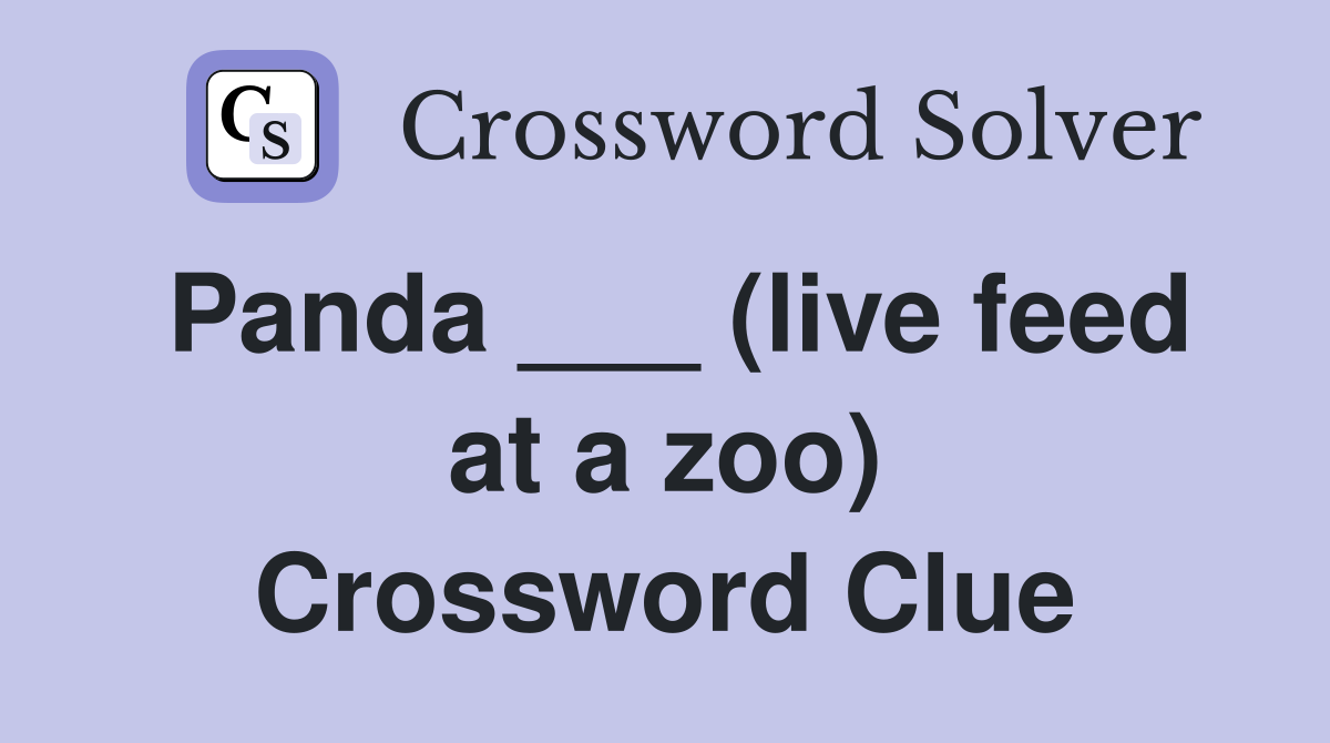 Panda ___ (live feed at a zoo) Crossword Clue