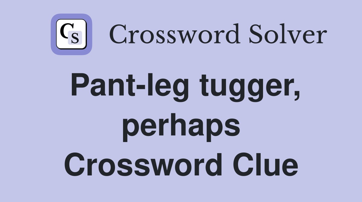 Pant-leg tugger, perhaps Crossword Clue