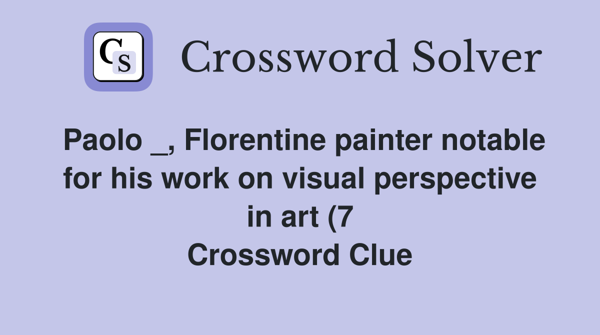 Paolo Florentine painter notable for his work on visual perspective Paolo Florentine painter notable for his work on visual perspective