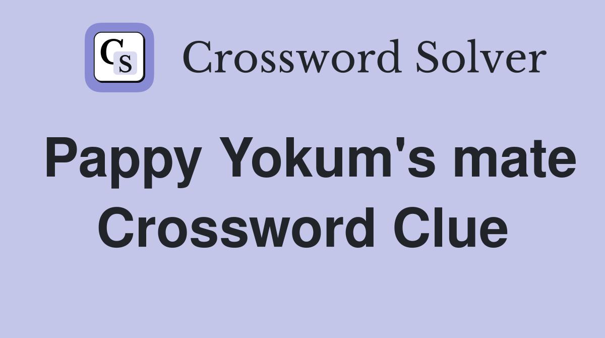 Pappy Yokum's mate Crossword Clue