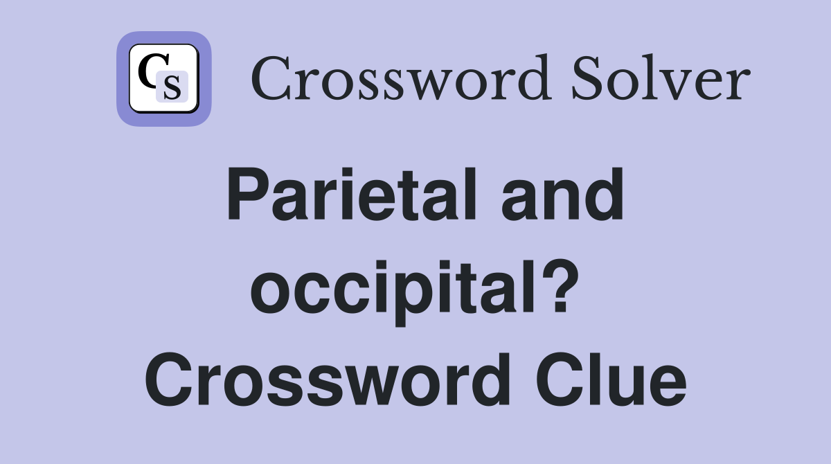 Parietal and occipital? Crossword Clue