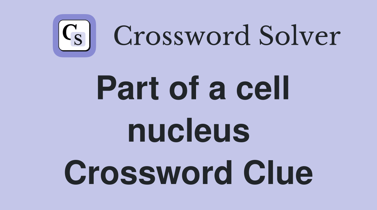 Part of a cell nucleus Crossword Clue