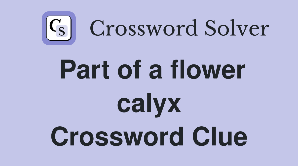Part of a flower calyx Crossword Clue