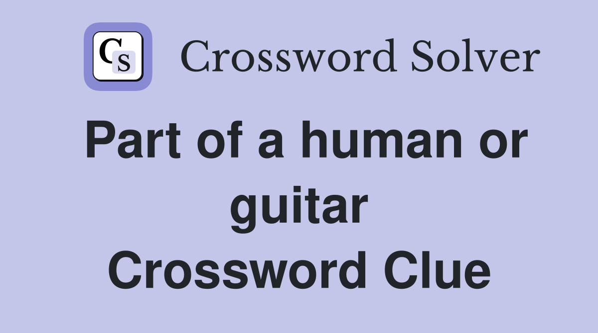 Part of a human or guitar Crossword Clue