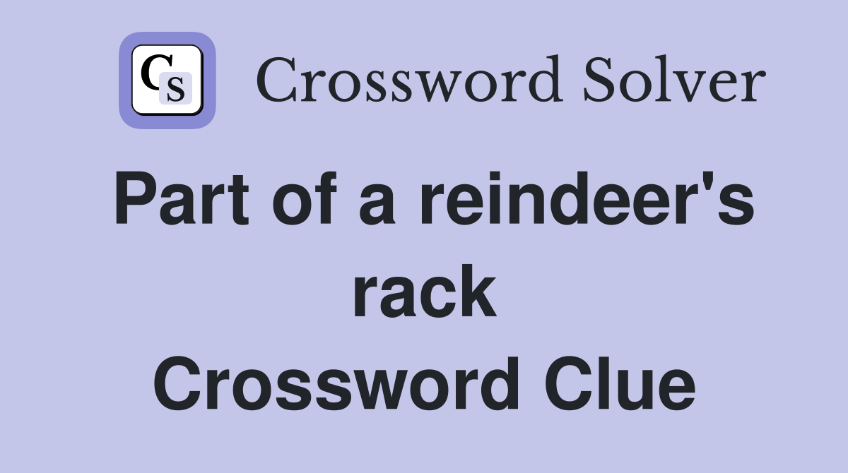 Part of a reindeer's rack Crossword Clue