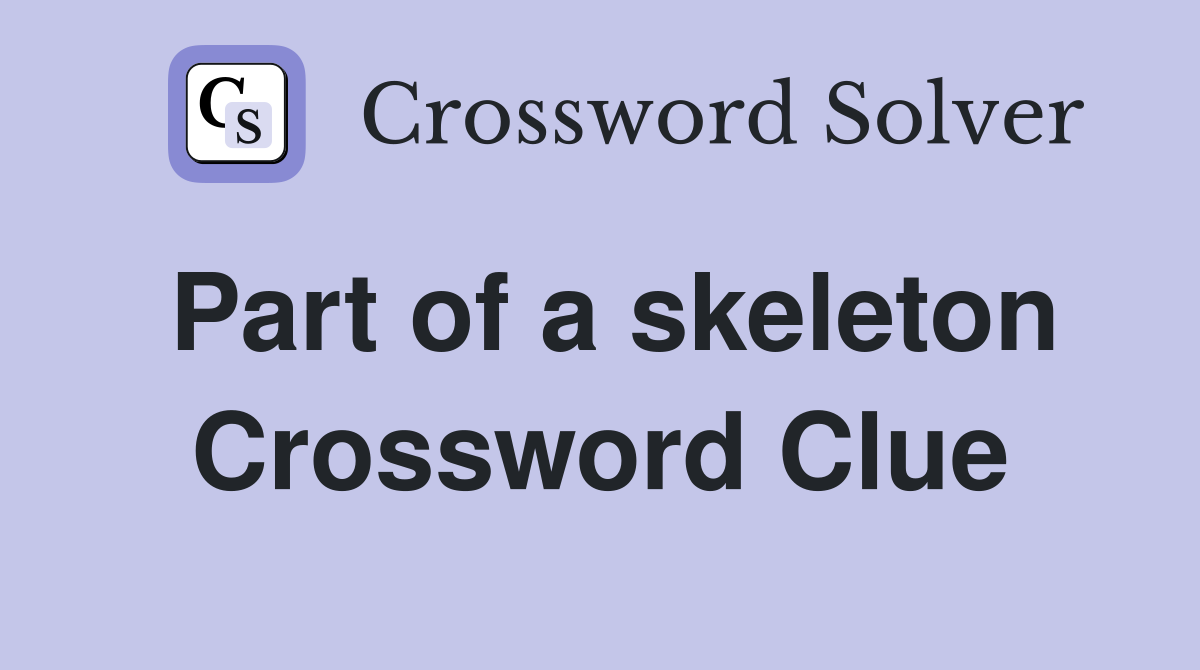 Part of a skeleton Crossword Clue