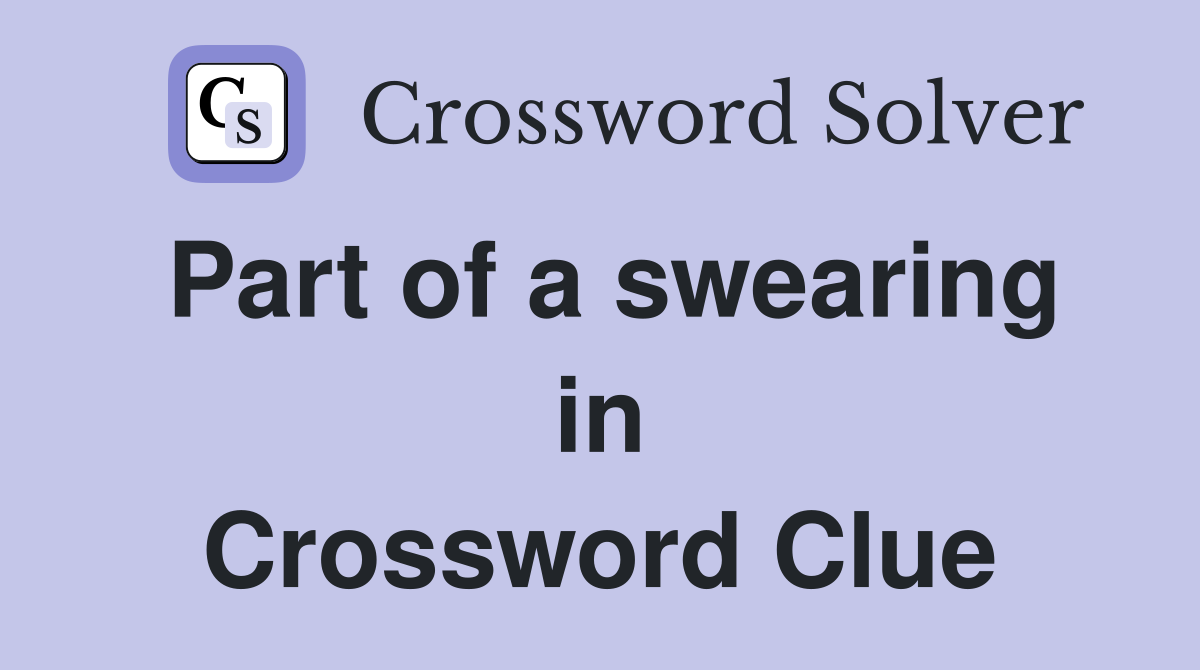 Part of a swearing in Crossword Clue