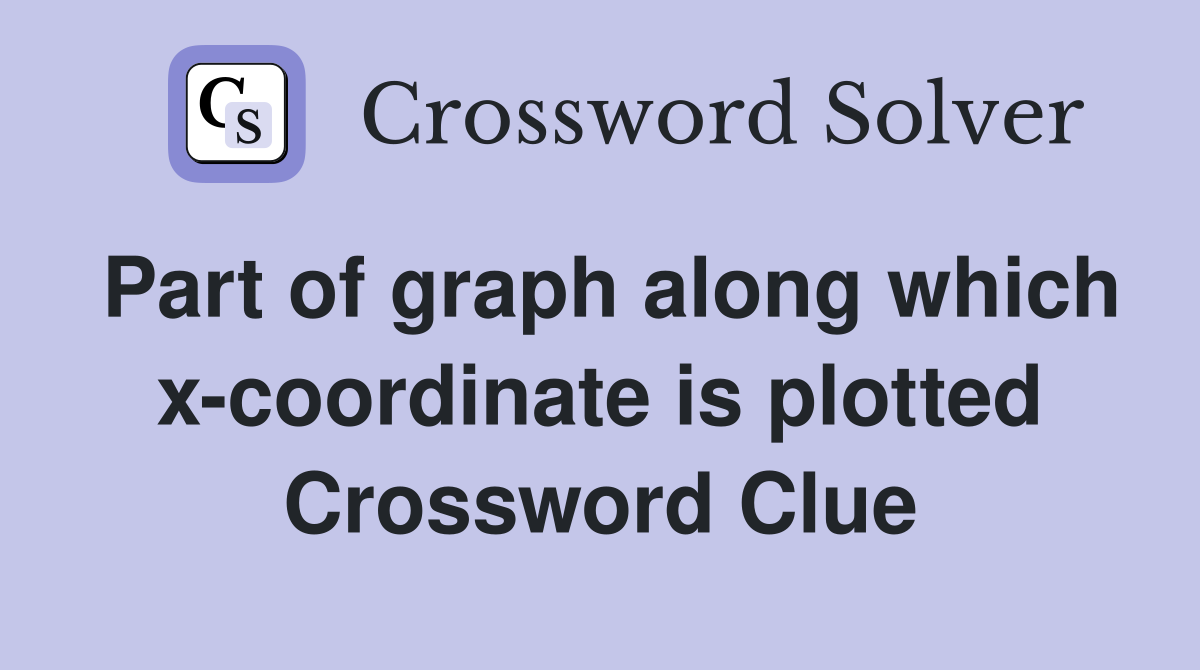 Part of graph along which x-coordinate is plotted Crossword Clue