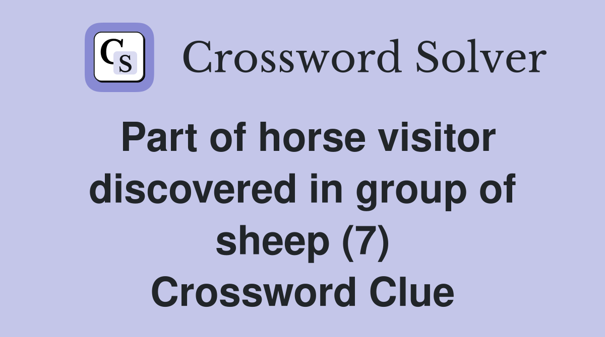 Part of horse visitor discovered in group of sheep (7) Crossword Clue