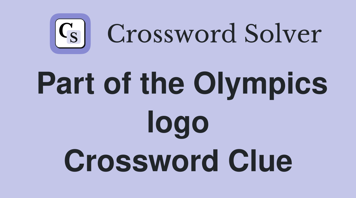Part of the Olympics logo Crossword Clue