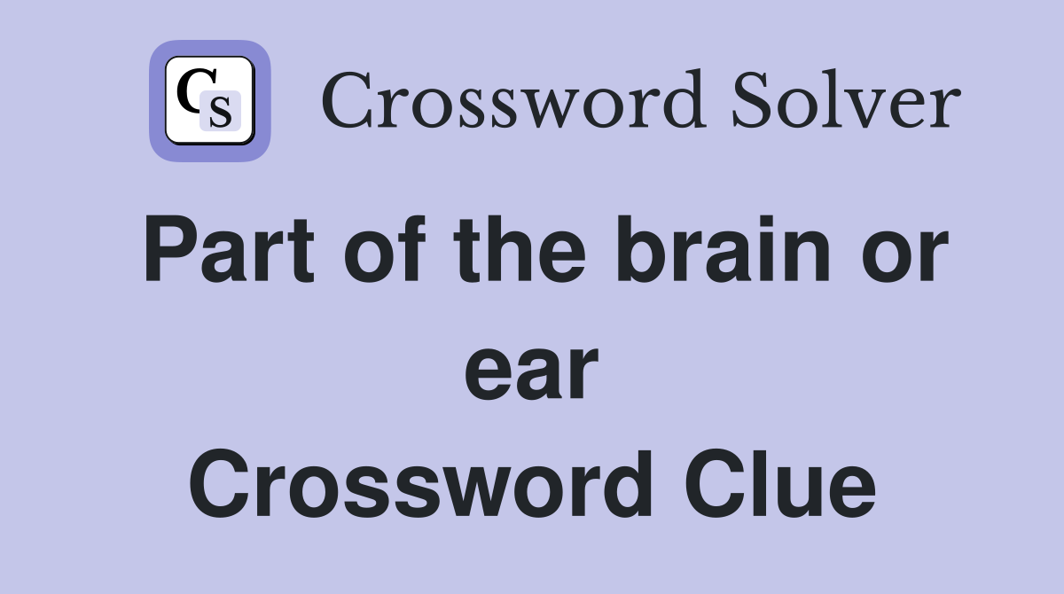 Part of the brain or ear Crossword Clue