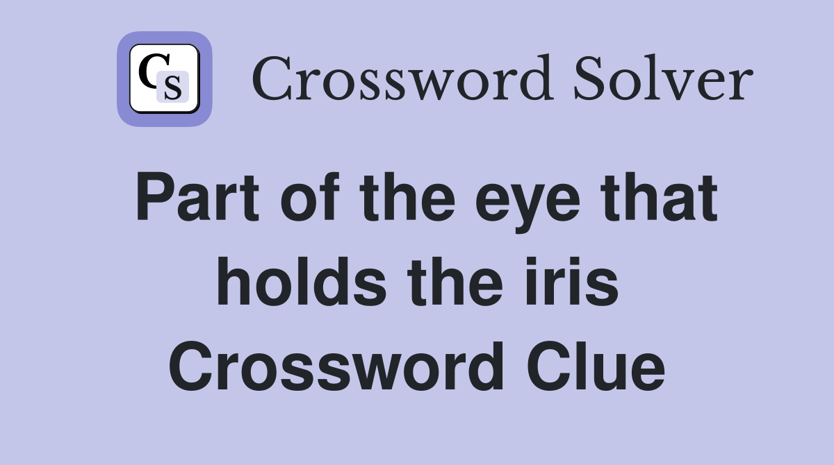 Part of the eye that holds the iris Crossword Clue