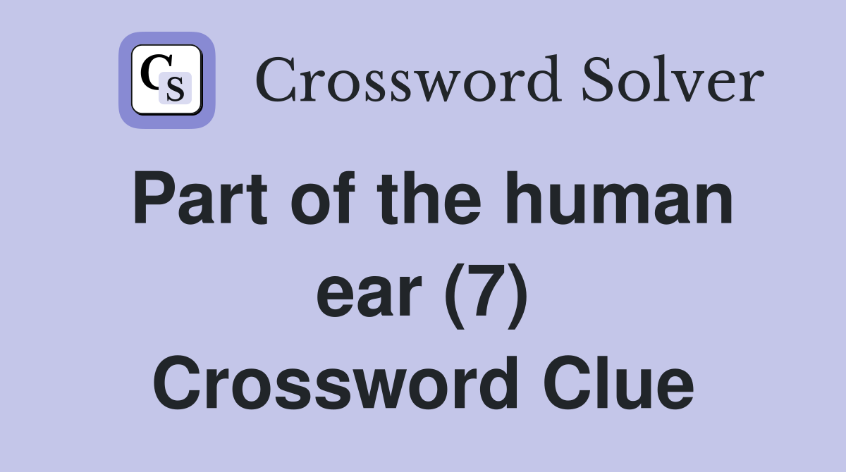 Part of the human ear (7) Crossword Clue