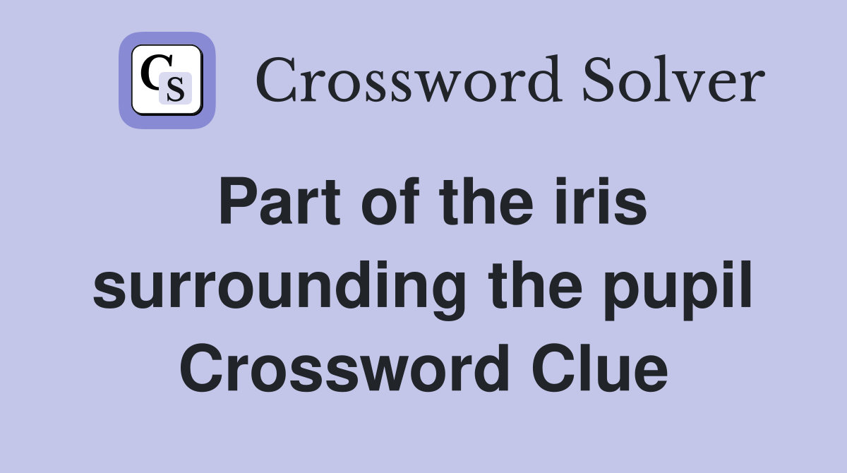 Part of the iris surrounding the pupil Crossword Clue