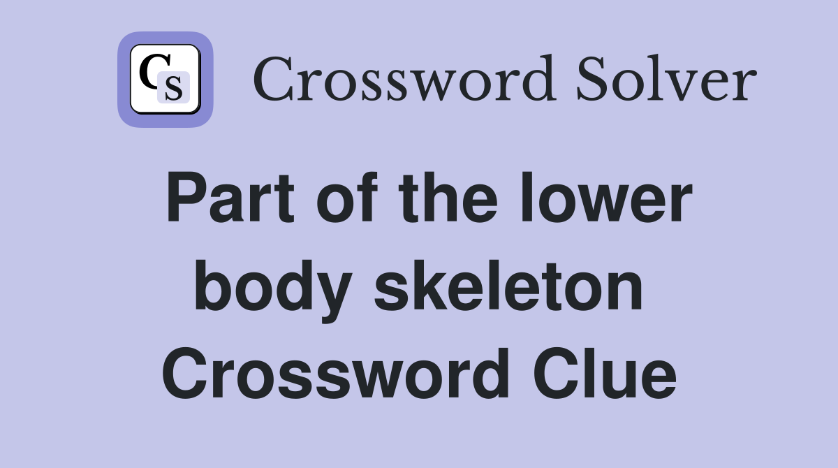 Part of the lower body skeleton Crossword Clue