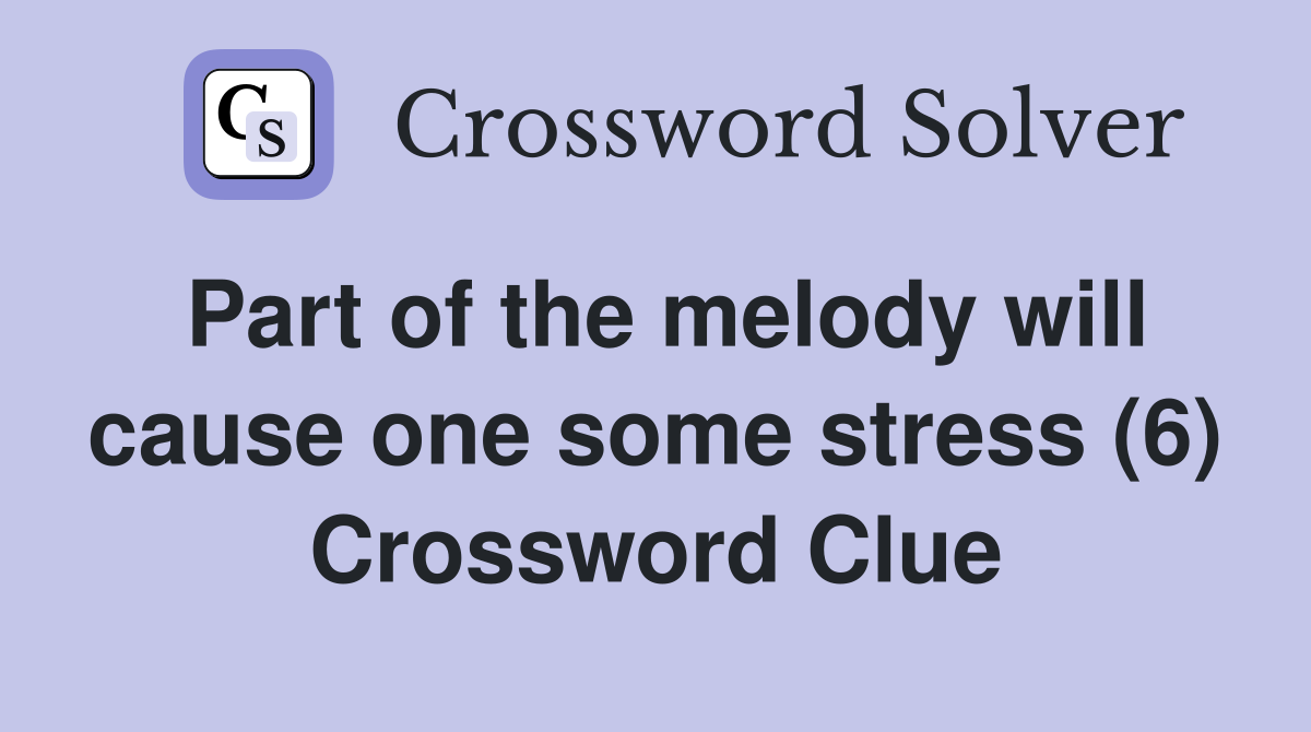 Stress what distinguishes the speaker 6 - Crossword Clue Answers -  Crossword Solver