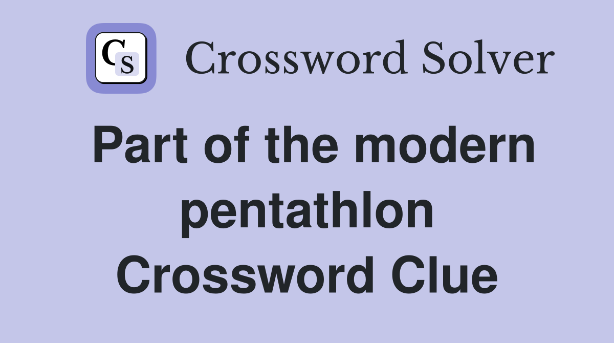Part of the modern pentathlon Crossword Clue