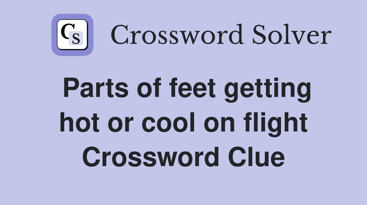 Parts of feet getting hot or cool on flight Crossword Clue