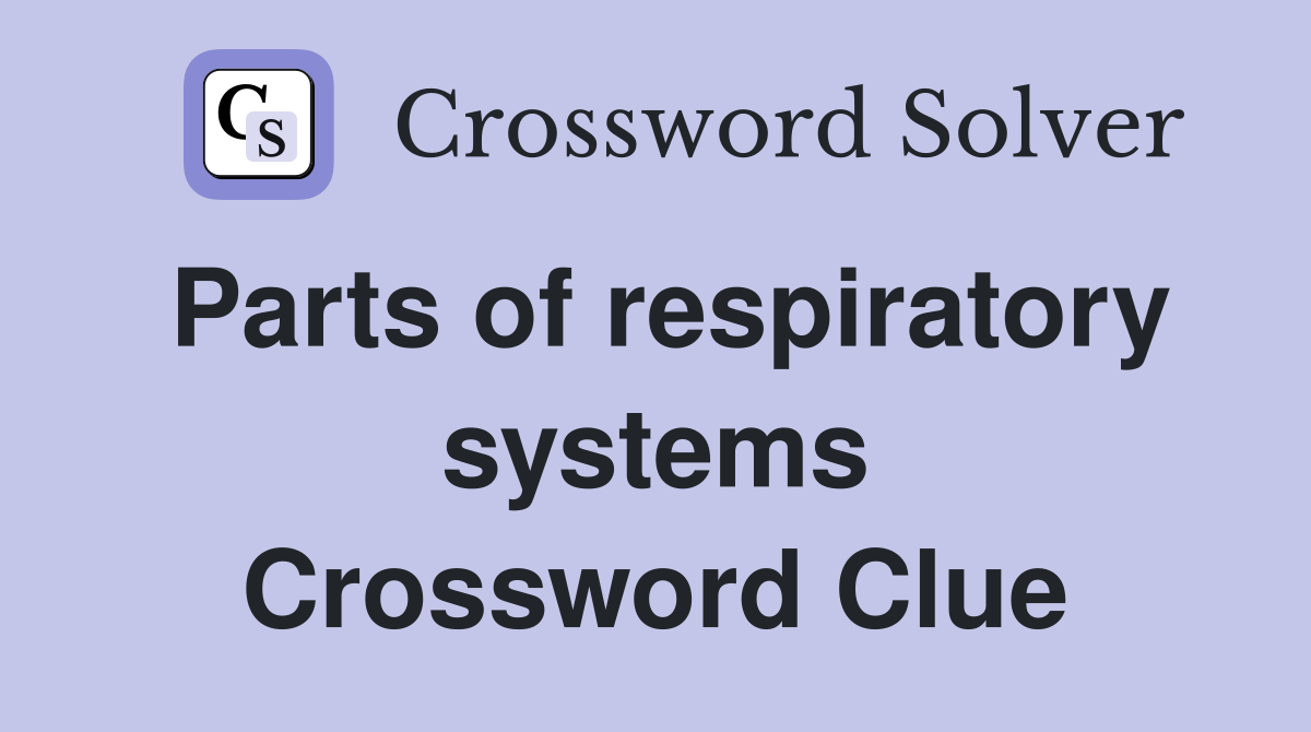 Parts of respiratory systems Crossword Clue