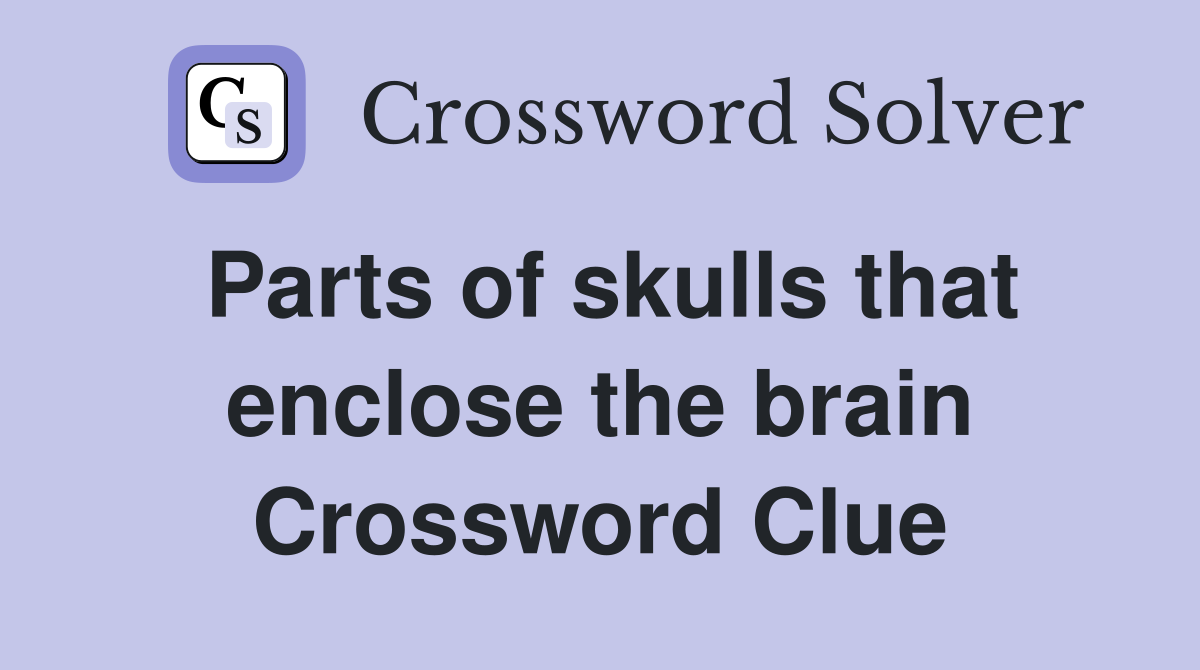 Parts of skulls that enclose the brain Crossword Clue