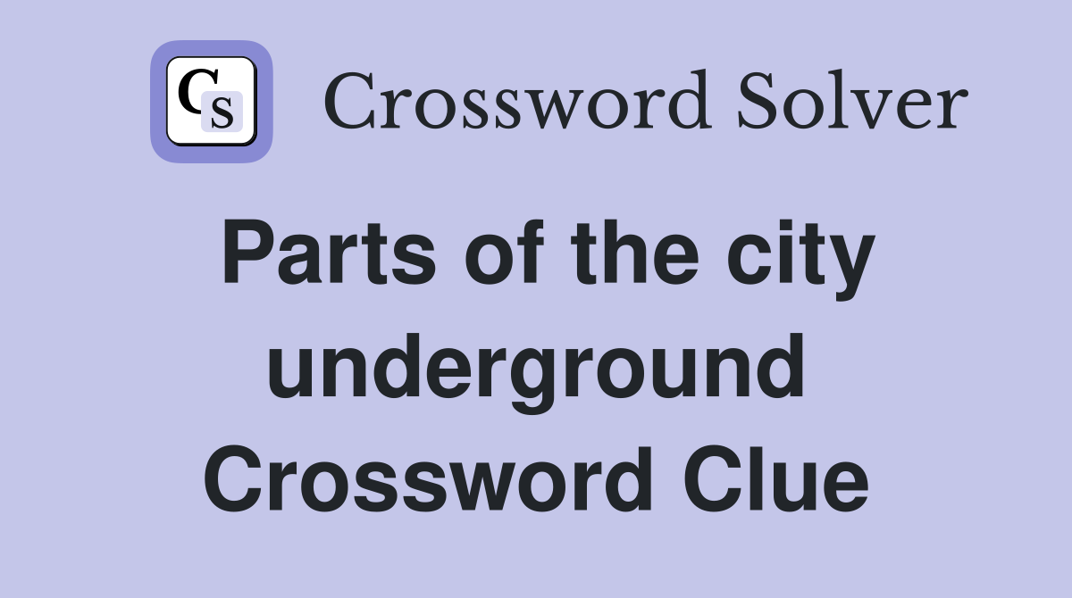 Parts of the city underground Crossword Clue
