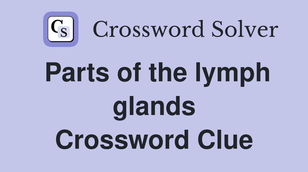 Parts of the lymph glands Crossword Clue