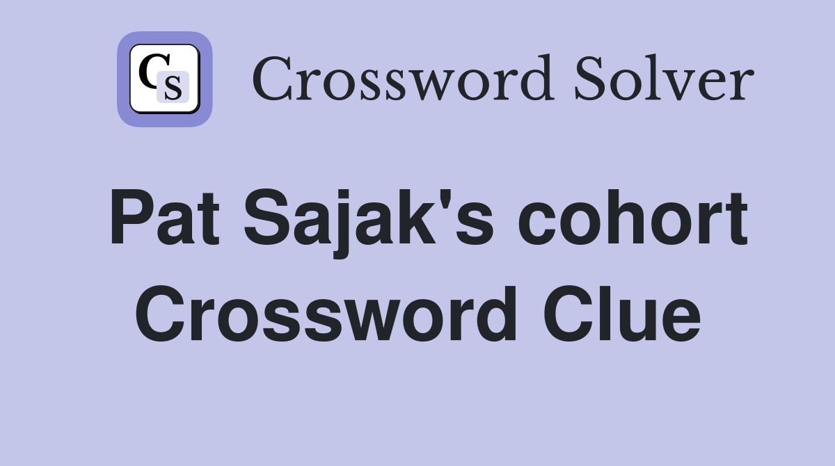 Pat Sajak's cohort Crossword Clue