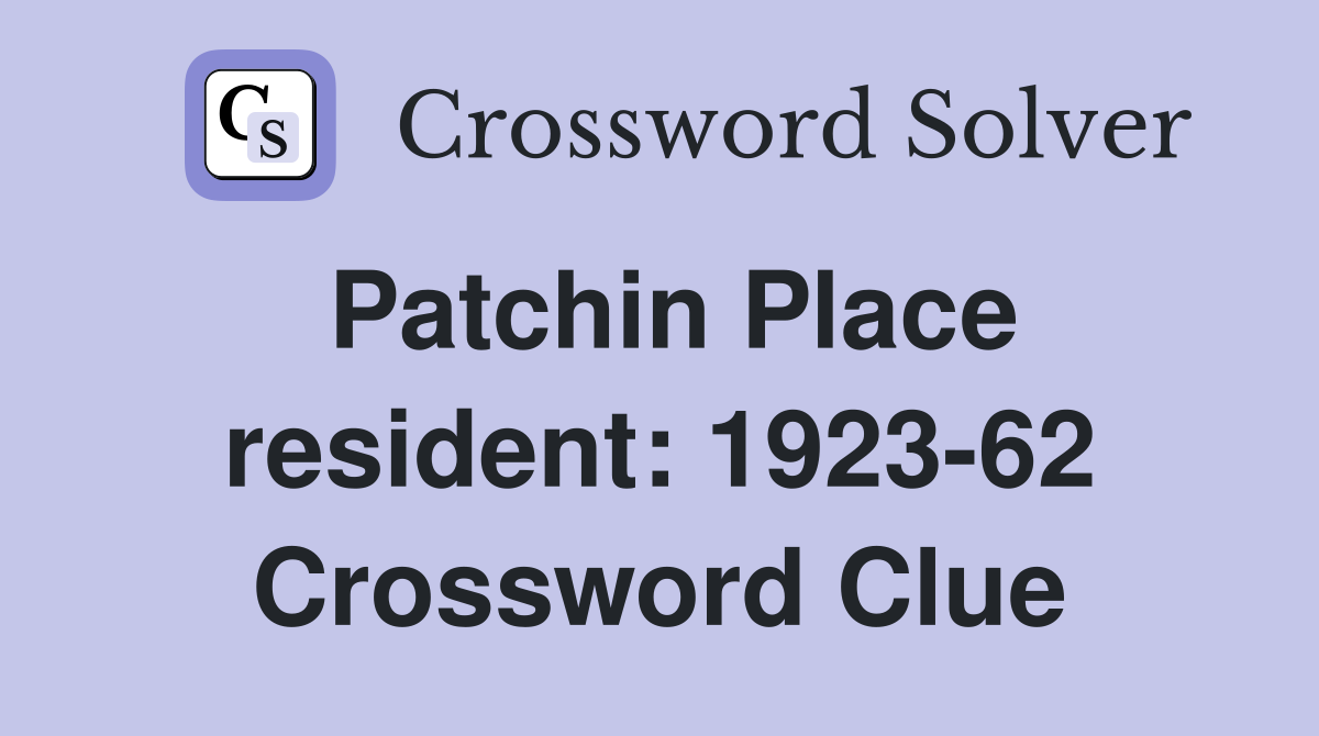 Patchin Place resident: 1923-62 Crossword Clue
