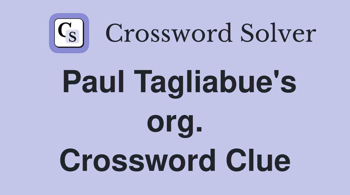 Paul Tagliabue's org. Crossword Clue