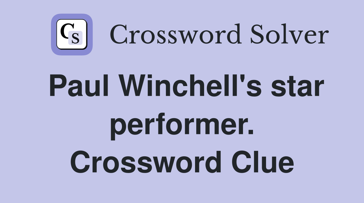 Paul Winchell's star performer. Crossword Clue
