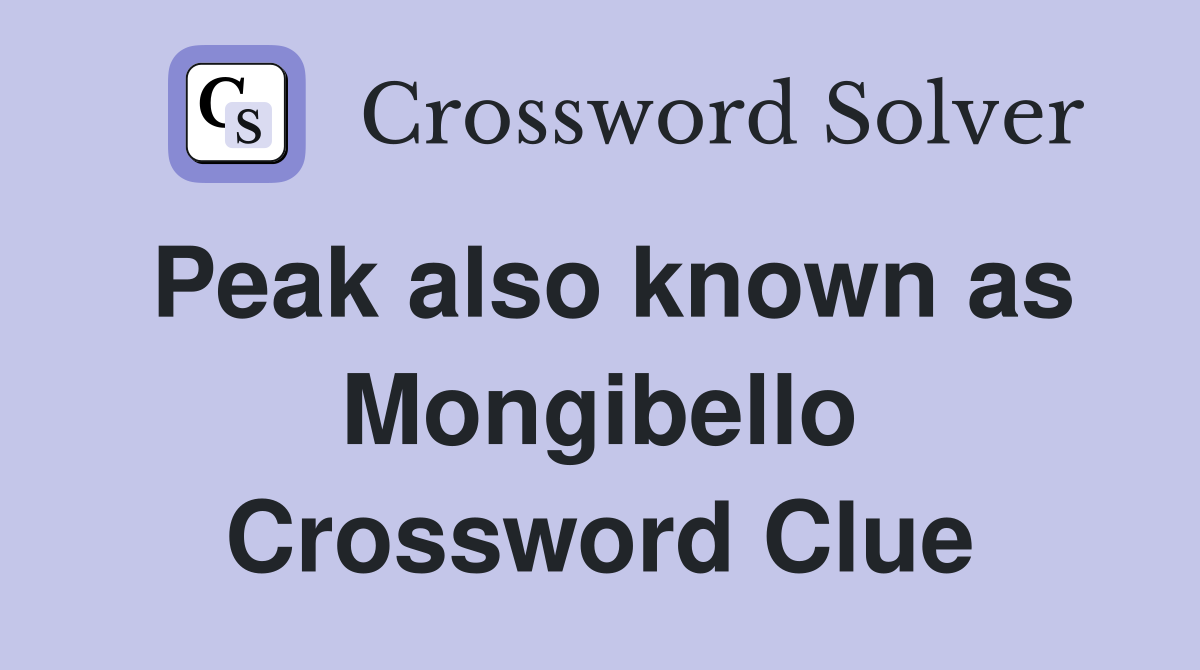 Peak also known as Mongibello Crossword Clue