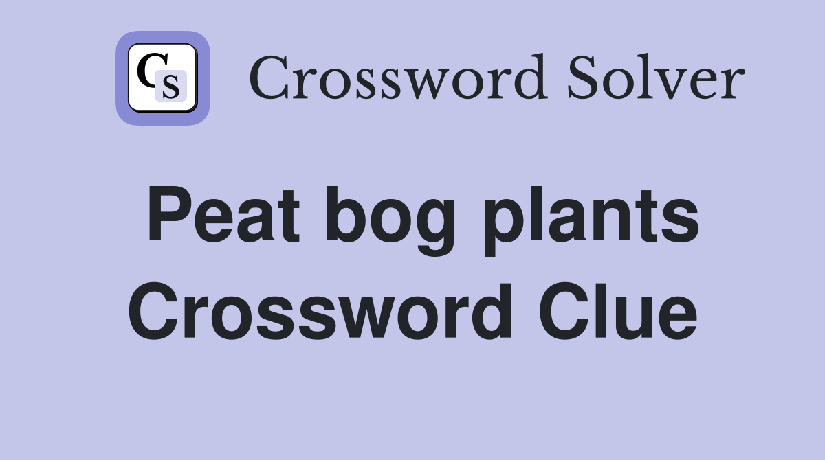 Peat bog plants Crossword Clue