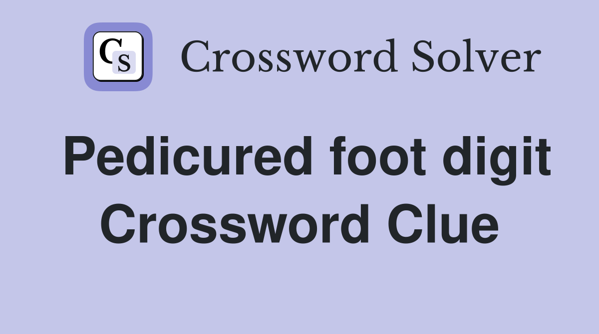 Pedicured foot digit Crossword Clue
