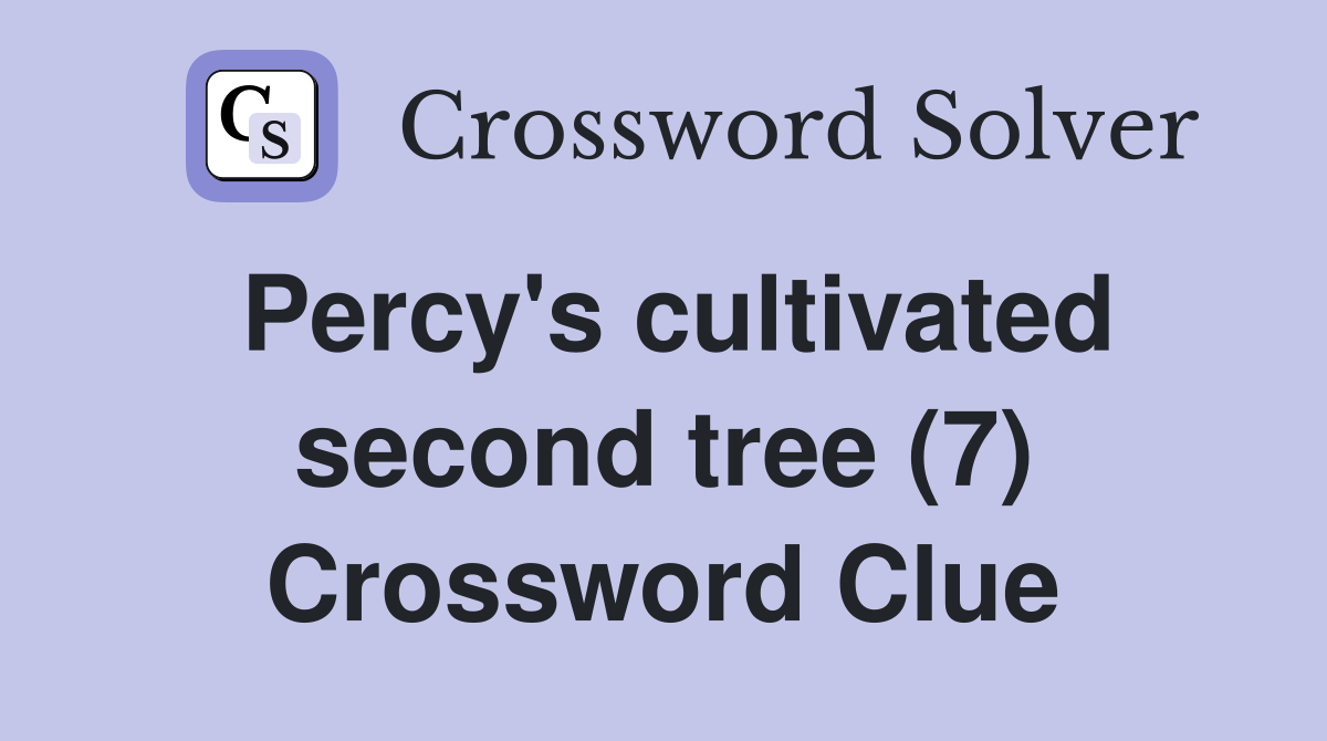 Percy's cultivated second tree (7) Crossword Clue