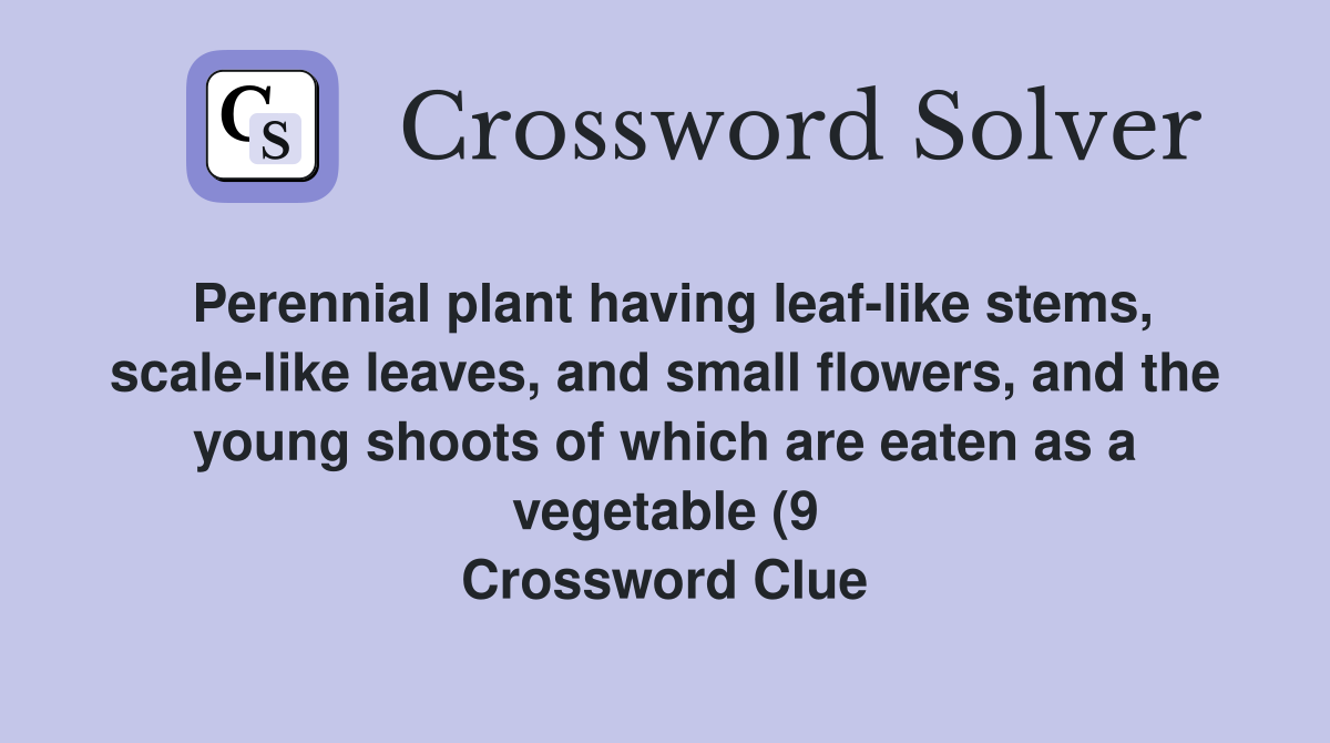 Perennial plant having leaf like stems scale like leaves and small Perennial plant having leaf like stems scale like leaves and small