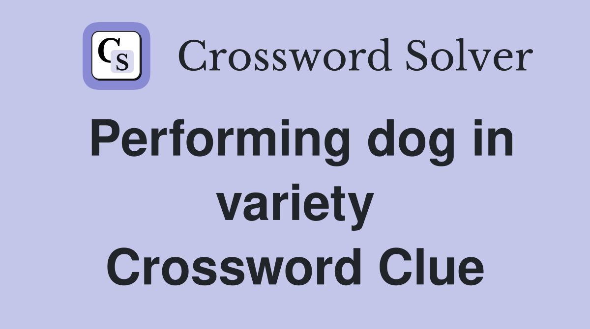 Performing dog in variety Crossword Clue