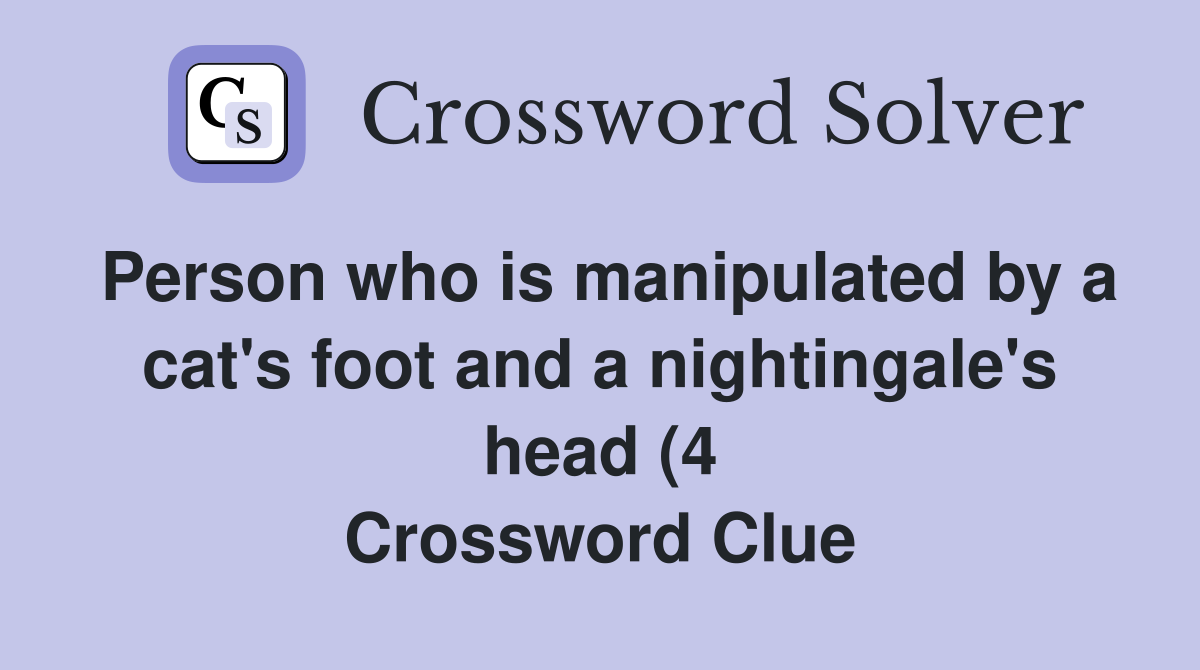 Person who is manipulated by a cat #39 s foot and a nightingale #39 s head (4 Person who is manipulated by a cat #39 s foot and a nightingale #39 s head (4