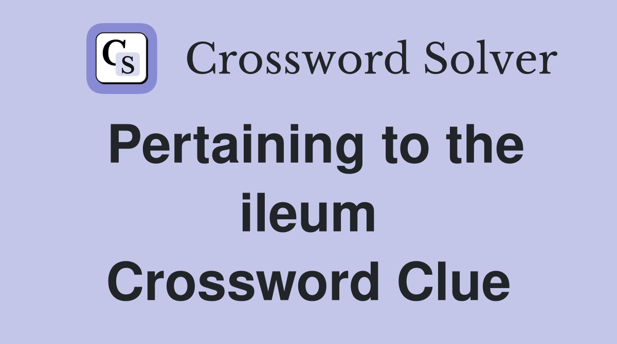 Pertaining to the ileum Crossword Clue