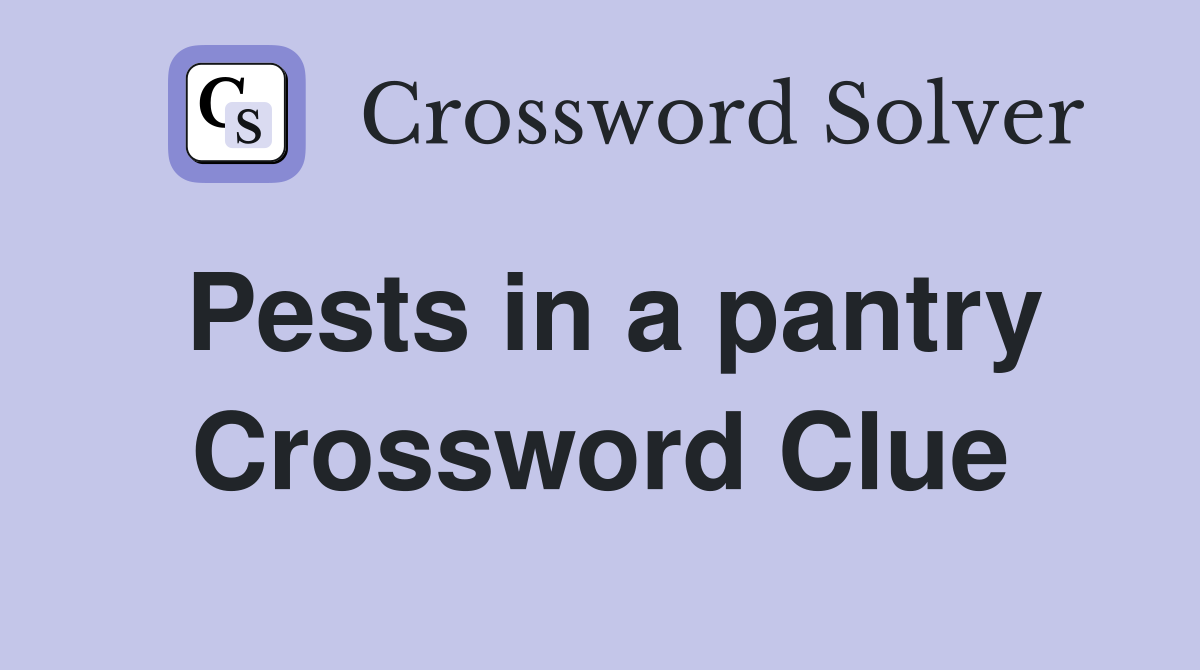 Pests in a pantry Crossword Clue